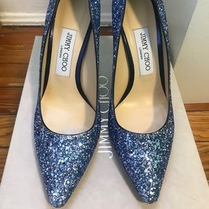 Jimmy Choo Romy Glitter Pumps
